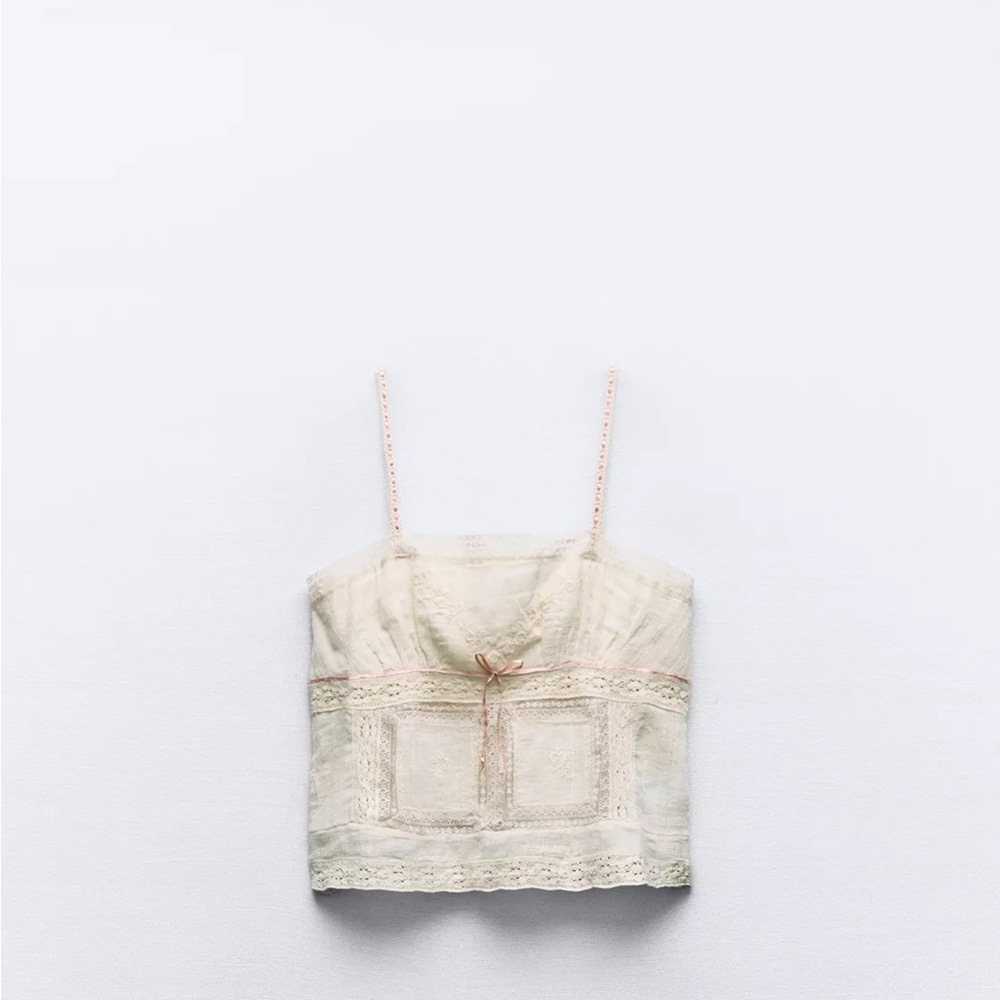 Elegant Cream Lace Women's Top